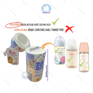 Bình Ủ Sữa Đơn Cổ Rộng PiPi 300ml, Túi Ủ Dùng Được Cho Bình Sữa Cổ Rộng Pigeon, Wesser