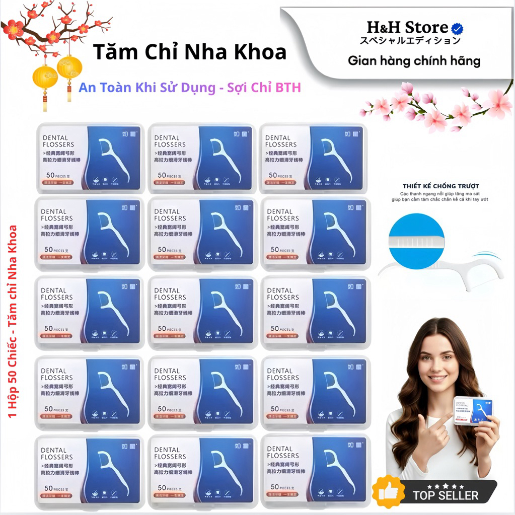 Combo 30 Hộp Tăm Chỉ Nha Khoa An Toàn Dễ Sử Dụng Sợi Chỉ BTH