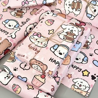 Meowu Giấy Gói Quà Hoạt Hình 50 x 70cm Nhiều Hoạ Tiết Đáng Yêu