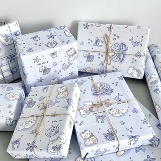 Meowu Giấy Gói Quà Hoạt Hình 50 x 70cm Nhiều Hoạ Tiết Đáng Yêu