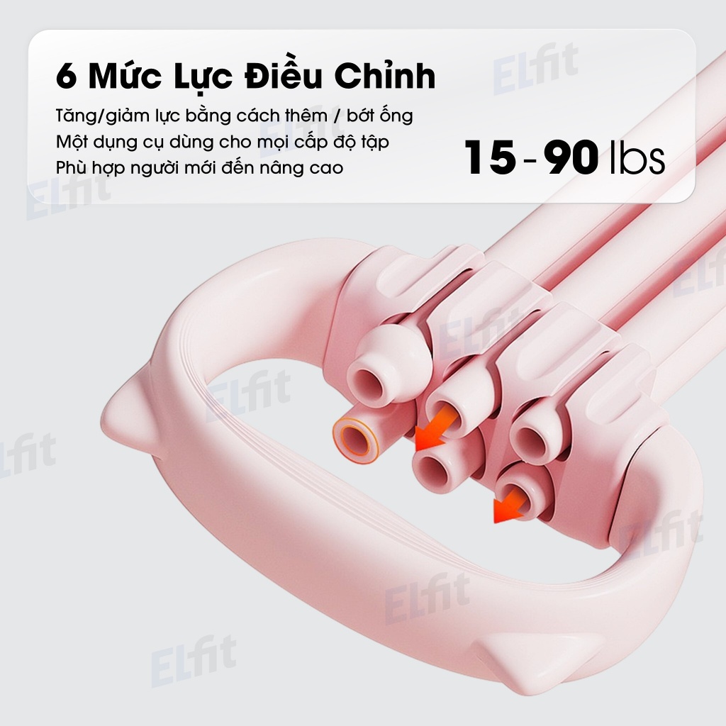 Dây Tập Kháng Lực Số 8 Tai Mèo - 15-90lbs - Dành Cho Văn Phòng, Nội Trợ - DayKeoTaiMeo