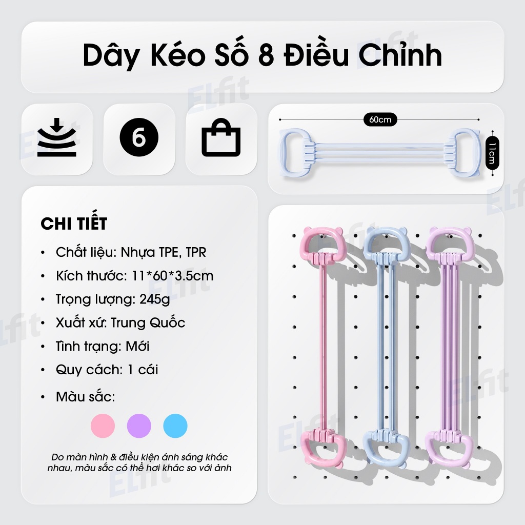 Dây Tập Kháng Lực Số 8 Tai Mèo - 15-90lbs - Dành Cho Văn Phòng, Nội Trợ - DayKeoTaiMeo