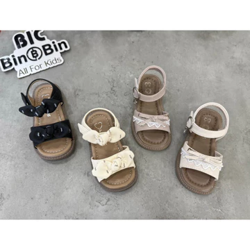 Sandal bé gái, sandal cho bé, sandal nơ dễ thương siêu nhẹ, sandal cao cấp qc size 22-26