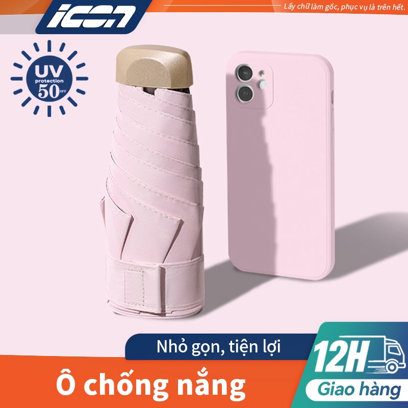 Ô Dù Mini ICON Chống UV - Ô Che Mưa Gấp Gọn, Siêu Nhẹ, Chống Nắng Hiệu Quả, Tiện Lợi Mang Theo