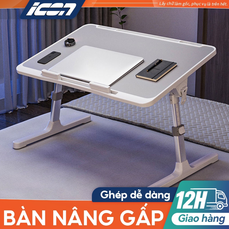 ICON Bàn gấp gọn,Bàn học gấp gọn có khay bút tiện lợi chân T cho trẻ học tập cho người lớn làm việc