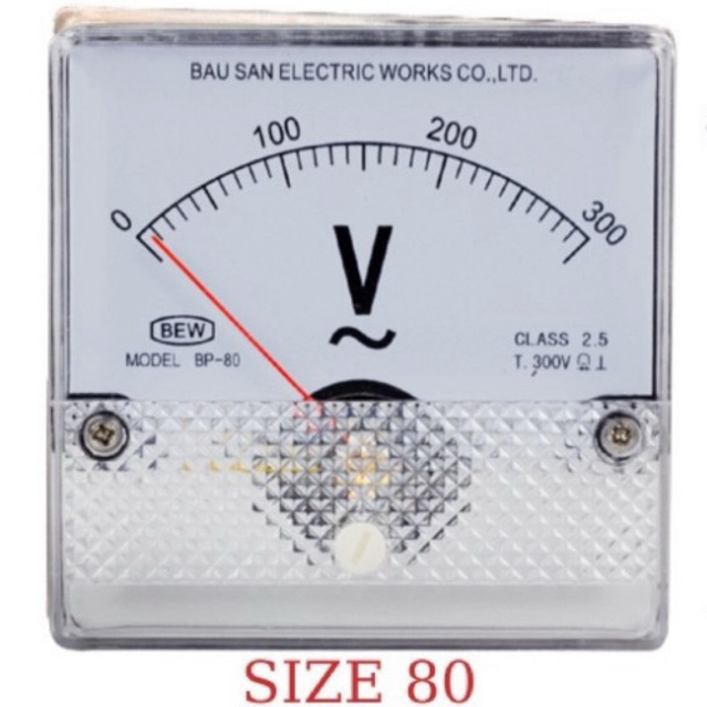 Đồng hồ đo vôn kế xoay chiều mặt 80 Bew DC , dòng điện ampe, Đồng hồ lắp đặt tủ điện Cao Cấp