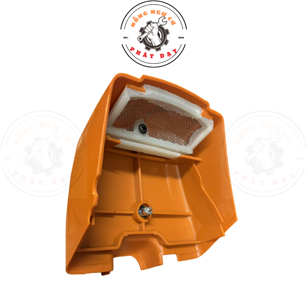 Nắp chụp bô e / Nắp đậy lọc gió cưa STIHL 381, hàng ĐÀI LOAN chính hãng, dày 2li, cứng cáp như zin