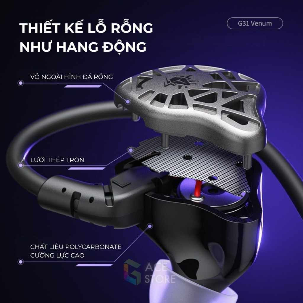 TAI NGHE GAMING PLEXTONE G31 – ÂM THANH ĐỊNH VỊ CHUẨN XÁC – MIC RÕ – JACK 3.5MM – MÓC TAI CHỐNG RƠI | BigBuy360 - bigbuy360.vn