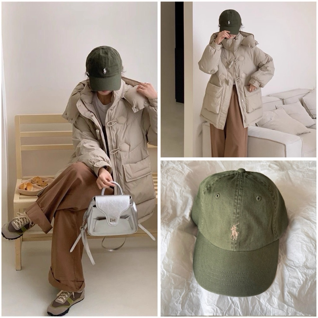 mũ lưỡi trai thêu polo, Hình thêu sắc nét có chữ sau, Vải kaki mềm, fom unisex