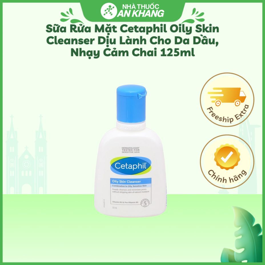 Sữa rửa mặt dịu lành cho da dầu Cetaphil Oily Skin Cleanser (Chai 125ml)