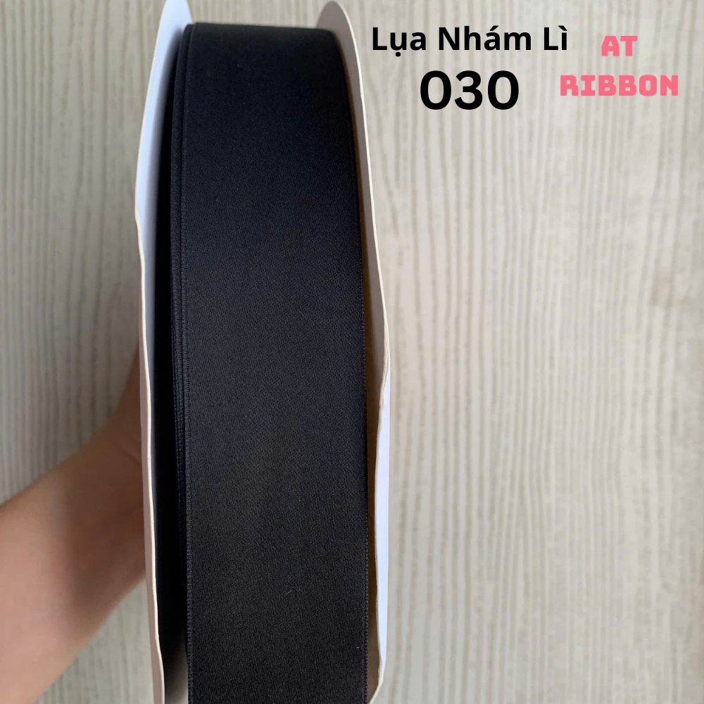 Ruy Băng Lụa Nhám Lì YAMA cao cấp dài 9,14 mét mềm mướt, mỏng nhẹ làm đồ Handmade (Tone Trắng Đen)
