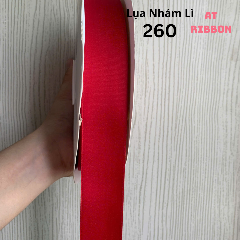 Ruy Băng Lụa Nhám Lì YAMA cao cấp dài 9,14 mét mềm mướt, mỏng nhẹ làm đồ Handmade (Tone Đỏ Cam)