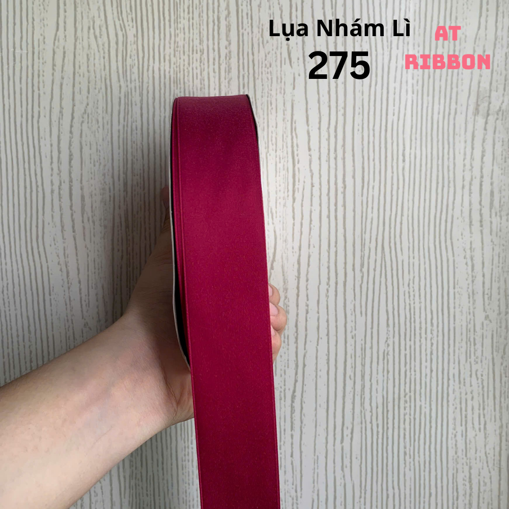 Ruy Băng Lụa Nhám Lì YAMA cao cấp dài 9,14 mét mềm mướt, mỏng nhẹ làm đồ Handmade (Tone Đỏ Cam)