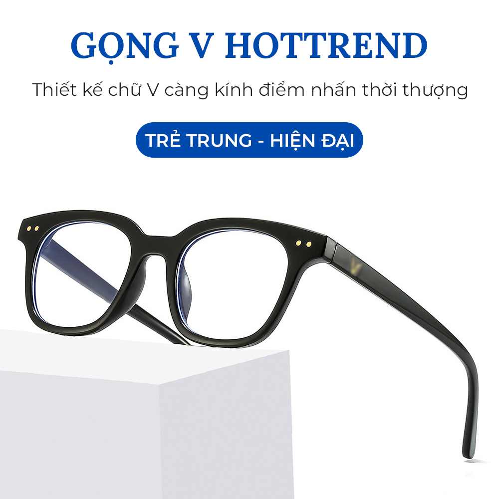 Gọng kính cận nữ nam mắt kính thời trang Hàn Quốc chống tia UV và ánh sáng xanh gọng bền đẹp thay được tròng cận 3331