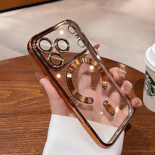 Ốp lưng iPhone mạ điện chống sốc hỗ trợ từ tính bảo vệ camera cho iPhone 11 12 13 14 15 16 17 Pro Max Plus 17 air