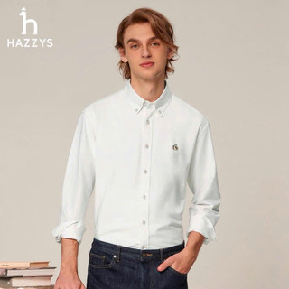 Áo dài tay hazzy golf hàn quốc xuất dư Sơmi Oxford Hazzys ss2025  logo thêu ,Chất vải Oxford mịn mềm
