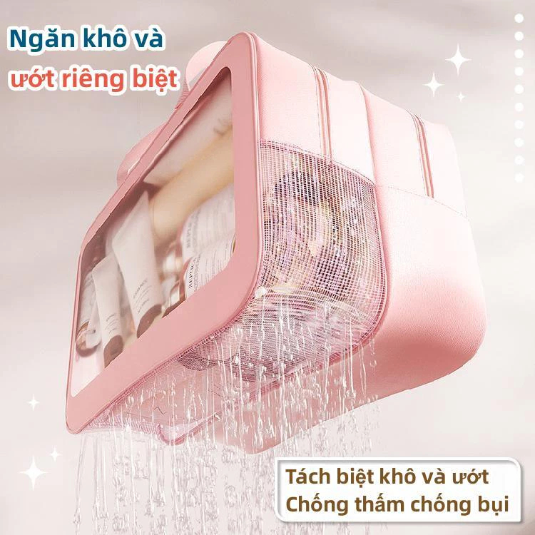[Peinn] Túi Đựng Mỹ Phẩm WASHBAG Túi giặt ngăn khô ướt riêng biệt /Đồ Trang Điểm Du Lịch Túi lưu trữ Túi giặt
