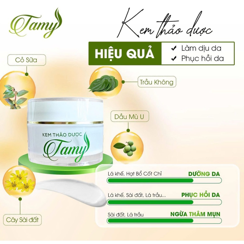 [HOẢ TỐC - TINH CHẤT MỚI KHÔNG MÙI HƯƠNG] KEM THẢO DƯỢC TAMY PHARMA TINH CHẤT LÁ TRẦU KHÔNG DÀNH CHO MỌI LỨA TUỔI - 6G