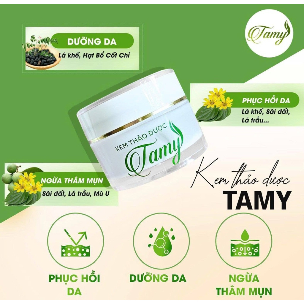 [HOẢ TỐC - TINH CHẤT MỚI KHÔNG MÙI HƯƠNG] KEM THẢO DƯỢC TAMY PHARMA TINH CHẤT LÁ TRẦU KHÔNG DÀNH CHO MỌI LỨA TUỔI - 6G