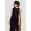 Đầm Dài Sleeveless Knit Button Siêu Tôn Dáng Sang Trọng Lịch Thiệp, WDD090 SOME HOW STORE