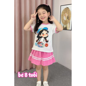 bộ váy Bé Gái vải cotton 100% cho bé 18-42kg ( tặng 10kt)
