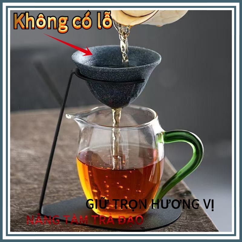 【Không có lỗ】Lọc trà gốm xốp nano sạch không cặn trà, tăng hương vị ngọt ngào