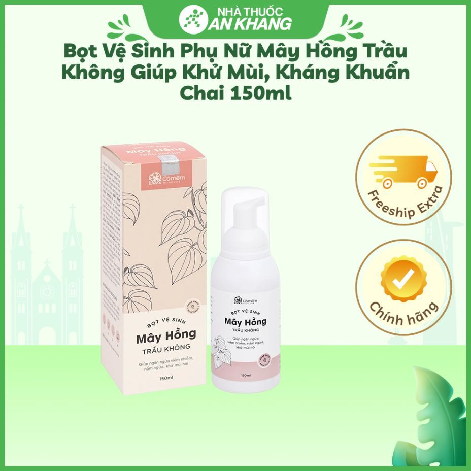 Bọt vệ sinh phụ nữ Mây Hồng Trầu Không giúp khử mùi, kháng khuẩn chai 150ml