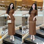 Váy Liền Thân Chất Ren Nổi Với Họa Tiết Tinh Xảo, Đi Kèm Dây Eo Và Hoa MDU5728 | MDU - SẮC THANH LỊCH — ảnh 4