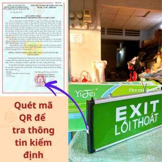 {Có kiểm định}Đèn Exit Thoát Hiểm 2 mặt kính, Đèn chỉ đẫn thoát hiểm,mất điện đèn sáng thêm 1-2H