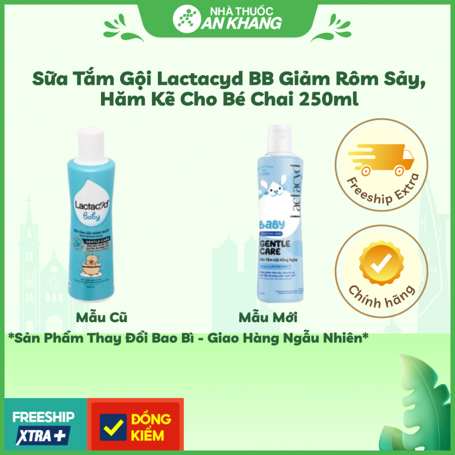 Sữa Tắm Gội Trẻ Em Lactacyd Baby Giảm Rôm Sảy & Hăm Kẽ 250ml