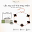 Vòng tay nữ IMOON Five Four Leaf Clovers Bracelet Silver , lắc tay cỏ 4 lá IMOON009