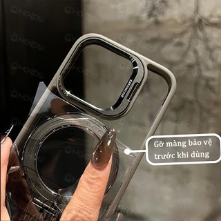 Ốp lưng iPhone chống sốc chống trầy, giá đỡ lưng & camera, hỗ trợ sạc từ tính cho iPhone 12 13 14 15 16 Pro Max