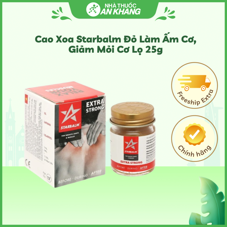 Cao xoa Starbalm đỏ làm ấm cơ, giảm mỏi cơ lọ 25g