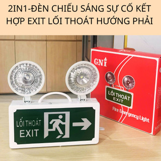 [Có kiểm định] Đèn chiếu sáng sự cố kết hợp biển EXIT thoát hiểm khẩn cấp, dùng khi mất điện PCCC...