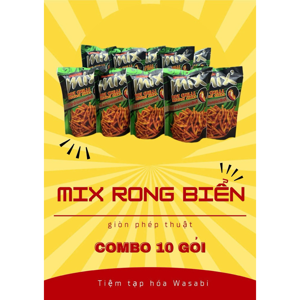 [Giá Mềm Vô Địch ] Combo 10 gói Bim Bim Mix vị Rong Biển