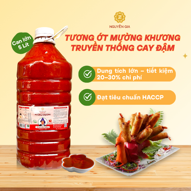 Tương Ớt Mường Khương Nguyễn Gia Truyền Thống Xưa Cay Đậm 5L NGTO01