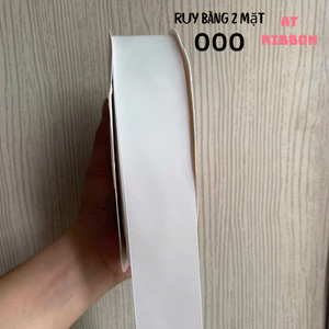 Ruy băng SATIN dài 9,14 mét loại hai mặt cao cấp làm đồ Handmade, Trang trí (Tone Trắng Đen)