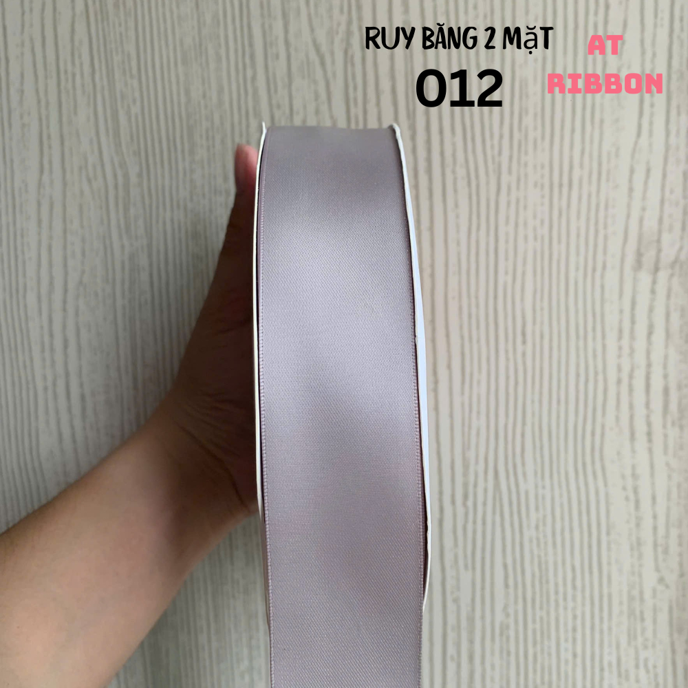 Ruy băng SATIN dài 9,14 mét loại hai mặt cao cấp làm đồ Handmade, Trang trí (Tone Trắng Đen)