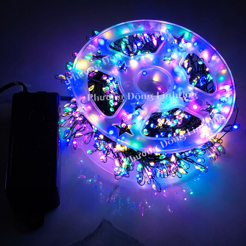 Dây Đèn LED Đom Đóm Rễ Cây Quấn Cây Thông Noel Dây Kẽm màu Xanh lá Tạo hình dễ dàng