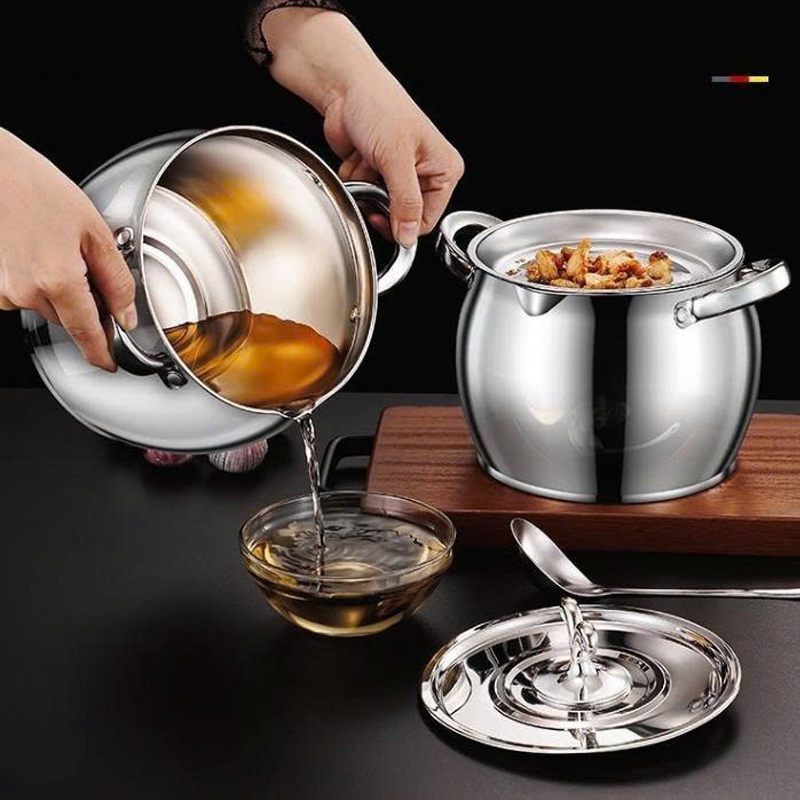 Âu đựng mỡ đa năng có lưới lọc bền đẹp 1-4 lít. hũ lọc mỡ đa năng có lắp đậy 4 in 1
