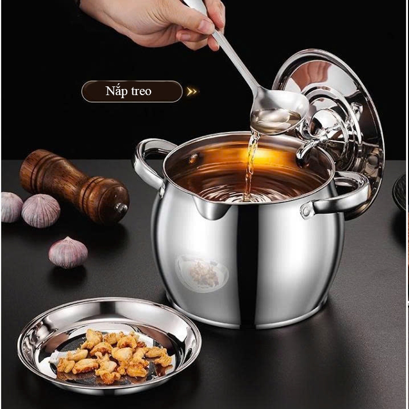 Âu đựng mỡ đa năng có lưới lọc bền đẹp 1-4 lít. hũ lọc mỡ đa năng có lắp đậy 4 in 1