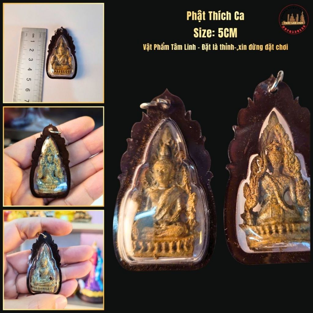 Mặt Dây Chuyền Thích Ca 5cm Khung Nhựa Trong Suốt – Nhẹ, Bền, Dễ Sử Dụng