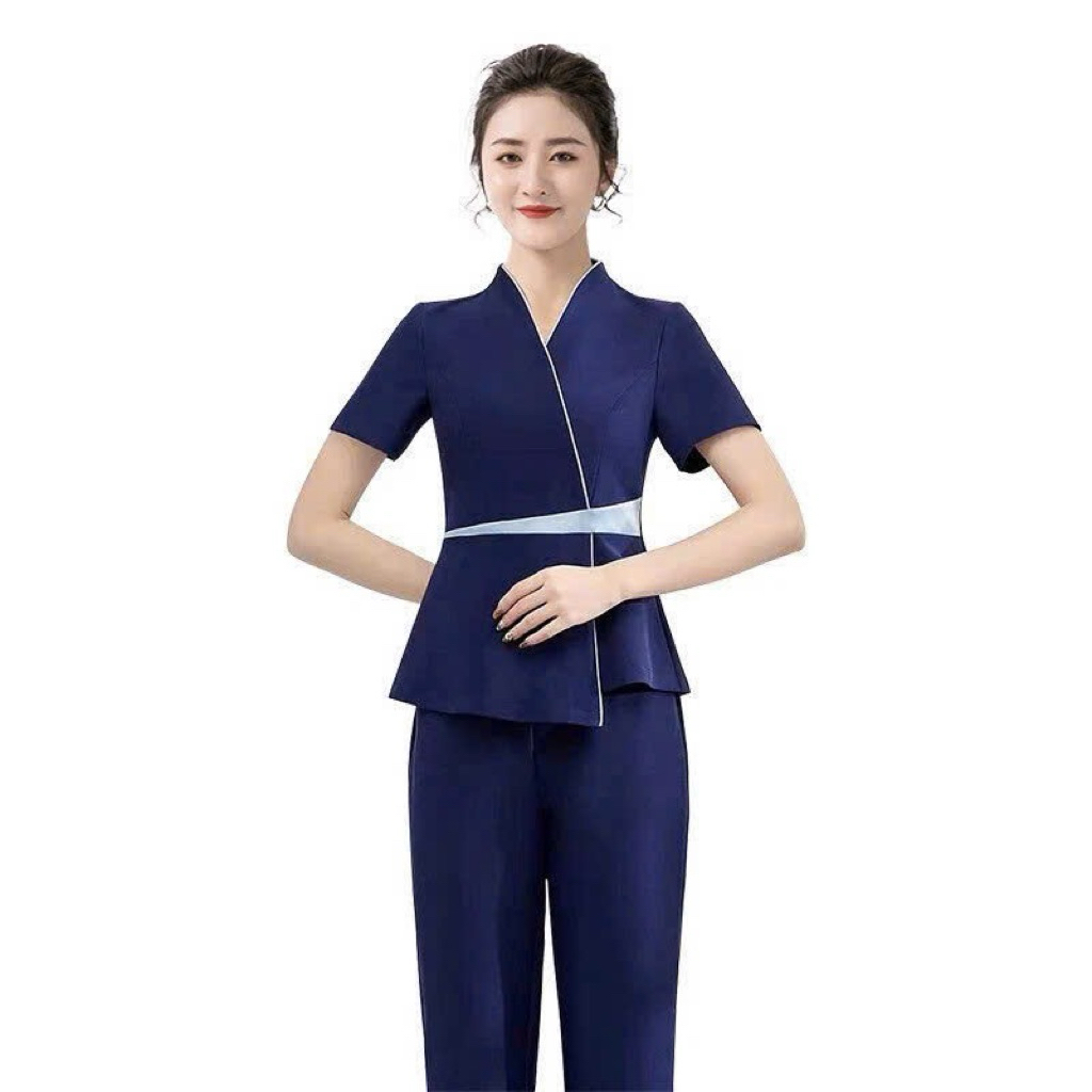 Đồng phục quản lý spa,khách sạn,thẩm mỹ viện chất liệu cotton lạnh hàng thiết kế cao cấp