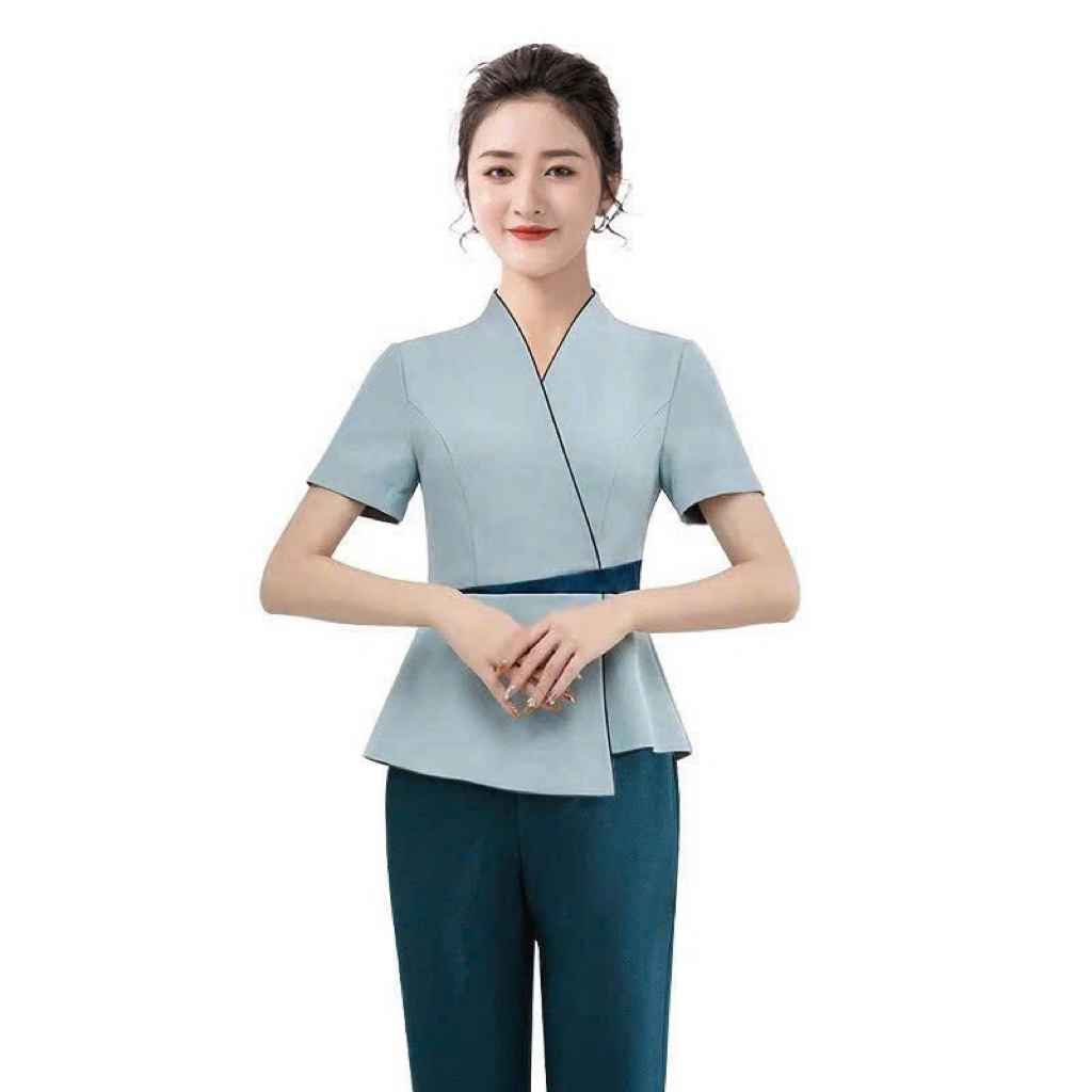 Đồng phục quản lý spa,khách sạn,thẩm mỹ viện chất liệu cotton lạnh hàng thiết kế cao cấp
