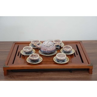 Bộ ấm chén men hỏa biến tia tím cao cấp, tổng hợp nhiều kiểu dáng - Gốm sứ Bát Tràng - Gốm Việt