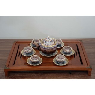 Bộ ấm chén men hỏa biến tia tím cao cấp, tổng hợp nhiều kiểu dáng - Gốm sứ Bát Tràng - Gốm Việt