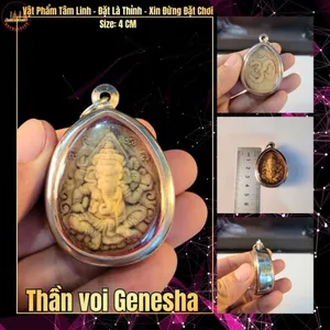 Mặt Dây Chuyền Voi Ganesha 4cm – Phụ Kiện Nghệ Thuật Cho Người Cá Tính