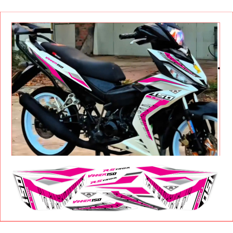 Tem rời WINNER V1 mẫu RS150 cao cấp chất liệu in 3 lớp chống nước không phai màu.