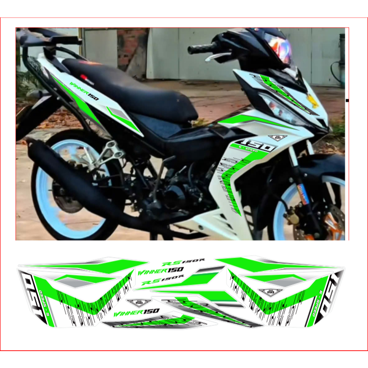 Tem rời WINNER V1 mẫu RS150 cao cấp chất liệu in 3 lớp chống nước không phai màu.
