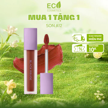[MUA 1 TẶNG 1] Son Kem Lì Black Rouge màu 12 nâu đỏ son blackrouge a12